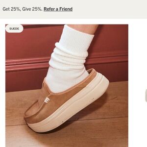 Hey Dude Women's Brown Suede Mules